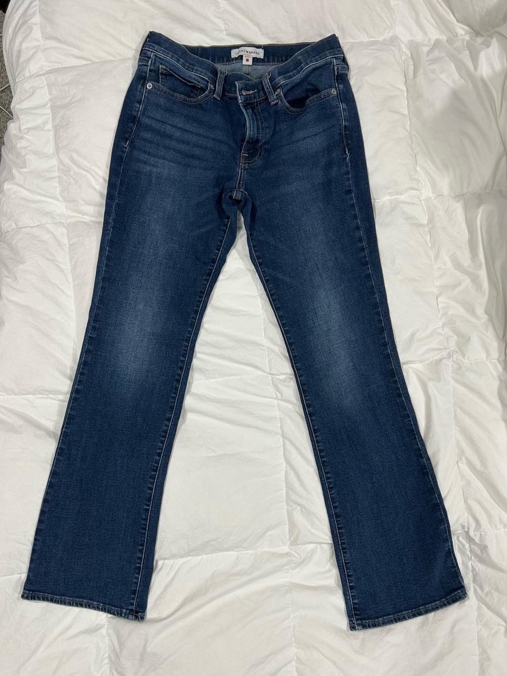 Lucky Brand Women's Dark Blue Mid-Rise Boot Jeans